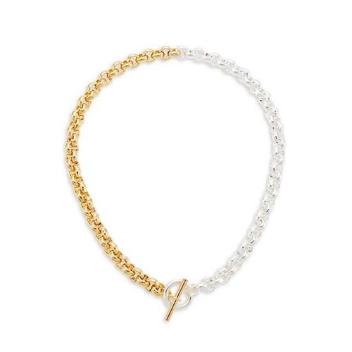 two tone chain necklace,Two Tone Chain Necklace: A Stylish Accessory for Every Occasion